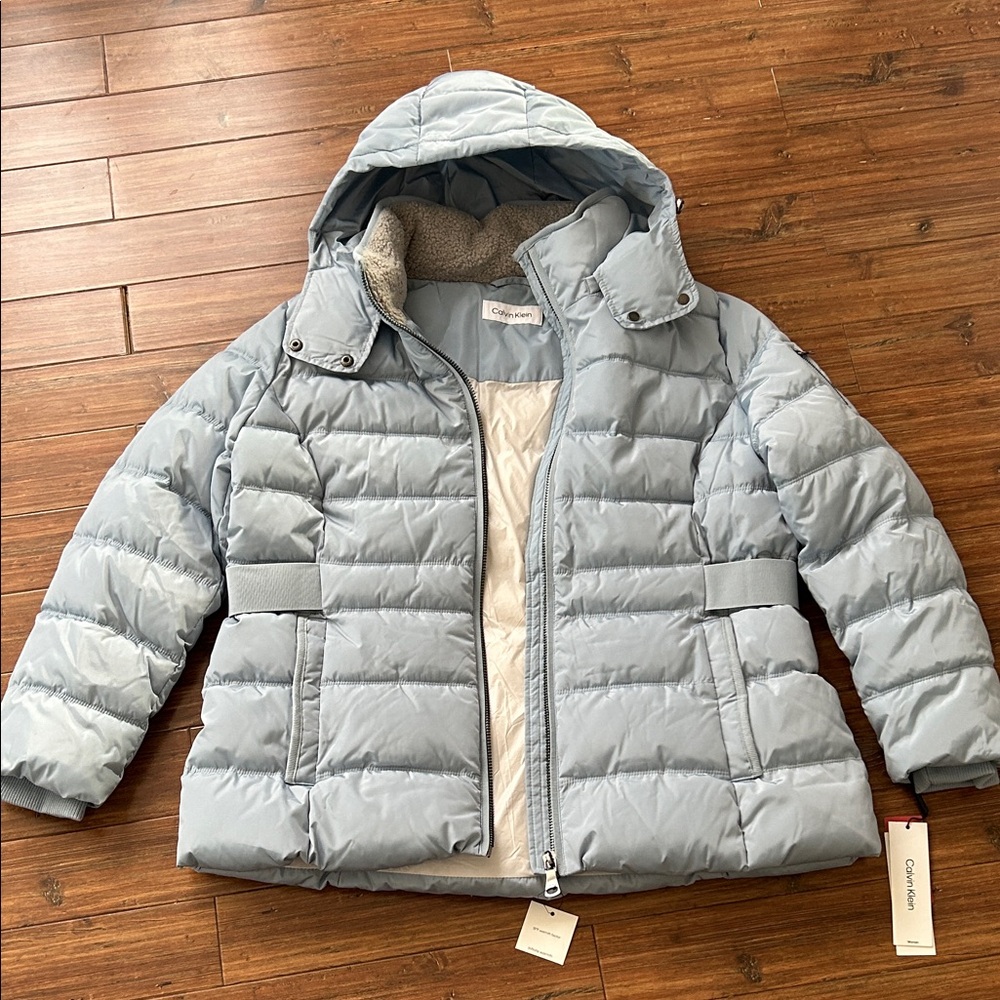 Calvin Klein Sky Blue Quilted Jacket for Women